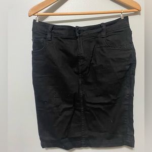 H&M Black Denim Skirt